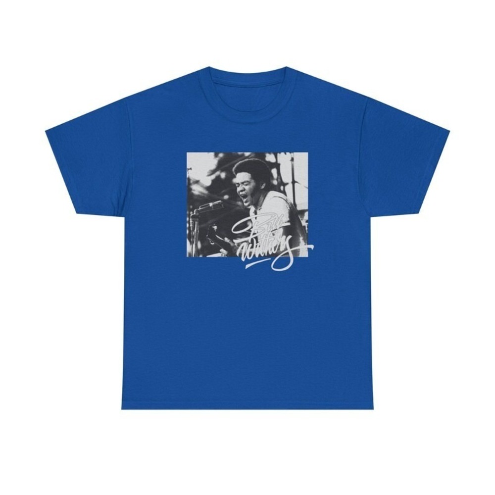 Bill Withers Shirt Retro Soul Music Tee Graphic T-Shirt Royal Blue